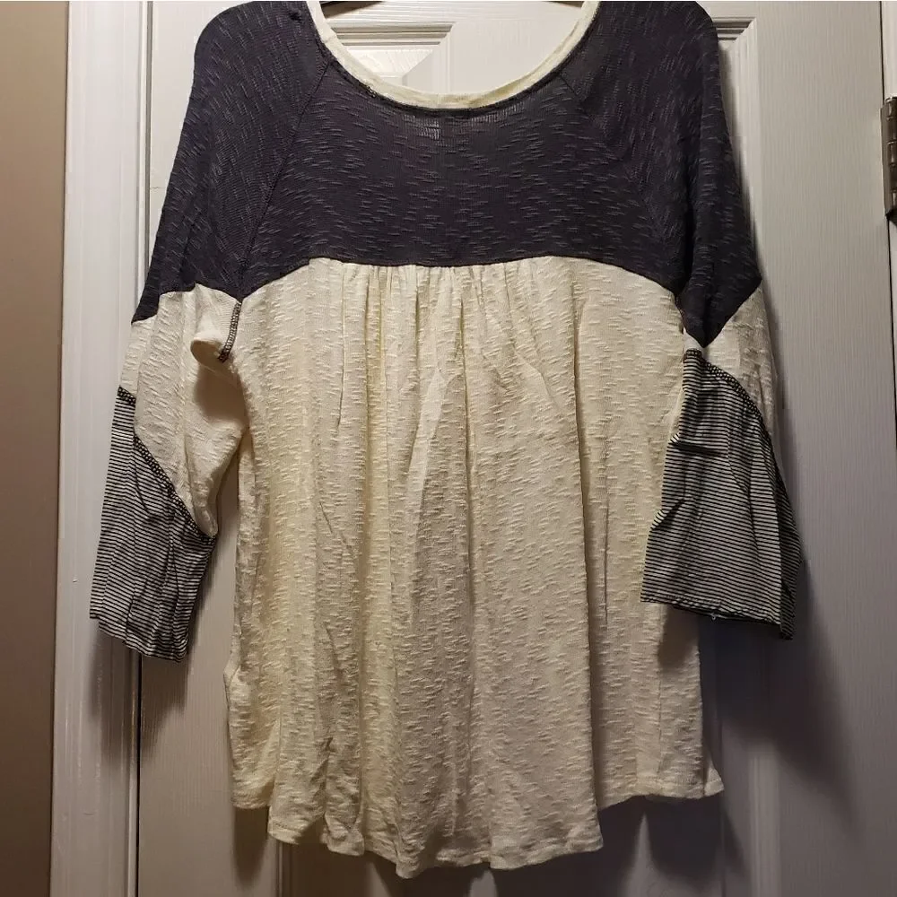 Maurices Colorblock Woven Stripe Top - Picture 4 of 11